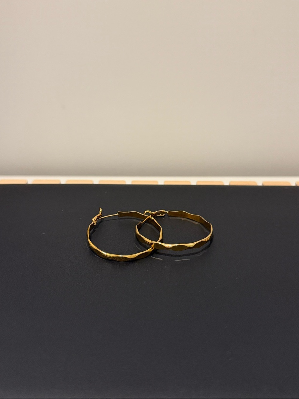 Gold Twisted Hoop Earrings - Women Jewelry